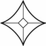 Bevel, Stern 5,1cm x 5,1cm Diagonale # 600 00