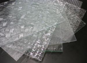 Strukturglas 8er- Paket 50er-70er in klaren Strukturen - je 20 x 30cm