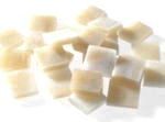 Mosaikglassteine aus Tiffanyglas - ca 10x10mm - hell-beige (315-02)