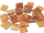Mosaikglassteine aus Tiffanyglas - ca 10x10mm - bernstein (317-2)