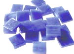Mosaikglassteine aus Tiffanyglas - ca 10x10mm - dunkelblau (337-6)