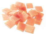 Mosaikglassteine aus Tiffanyglas - ca 10x10mm - hellorange (375-1)
