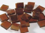 Mosaiksteinchen aus Tiffanyglas - ca 10x10mm - bernstein (T087)