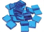 Glasmosaik-Steinchen aus Tiffanyglas - ca 10x10mm - capriblau (T063)