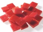 Mosaiksteinchen aus Tiffanyglas - ca 10x10mm - korallenrot (T044)