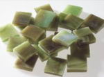 Mosaiksteinchen aus Tiffanyglas - ca 15x15mm - moosgr�n (T073)