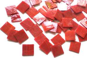 Tiffanyglas-Mosaiksteinchen, ca 25mm, feuerrot (No.10)