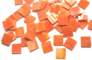 Tiffanyglas-Mosaiksteinchen, ca 25mm, orange (No.22)