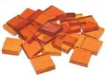 Glasmosaik-Steinchen aus Tiffanyglas - ca 10x10mm - orange (T050)