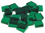 Glasmosaik-Steinchen aus Tiffanyglas - ca 10x10mm - smaragd-gr�n (T053)