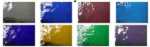 8er Tischkathedralglas-Paket - dunkle Farben - ca 20x30cm