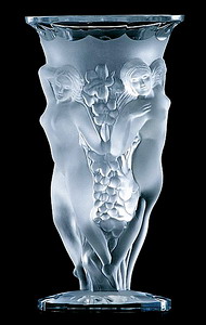 Vase Grosse Weinlese ca 215mm - Bleikristallglas ArtDeco-Stil