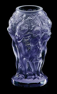Vase Kleine Weinlese ca 125mm - edelblaues Bleikristallglas