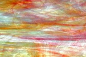 Opalescentglas, goldpink, gelb, blau, wei�opal marm. (W-35D))