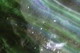 Jugendstilglas - W-704WOM - grün mit Wolken in dunkelbraun u. opal