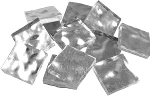 Goldmosaik Weissgold - rau 20x20mm