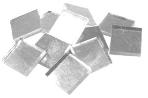 Goldmosaik Weissgold - glatt 20x20mm