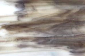 WISSMACH D - 502-L, Opalescentglas - Tiffanyglas, weissopal - graubraun marm.