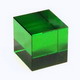 Glaswürfel aus grünem Kristallglas - 40x40x40mm