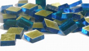 Goldsmalti - Zitrongold, echtes Goldmosaik, ca 10x10mm (OI-05)
